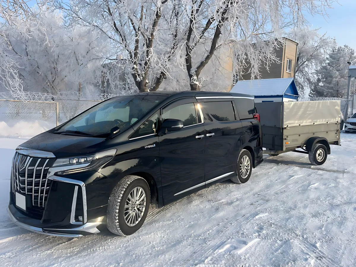 Микроавтобус vip класса Toyota Alphard с прицепом